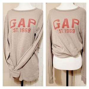 VINTAGE GAP WAFFLED LONG SLEEVE TEE COTTON…